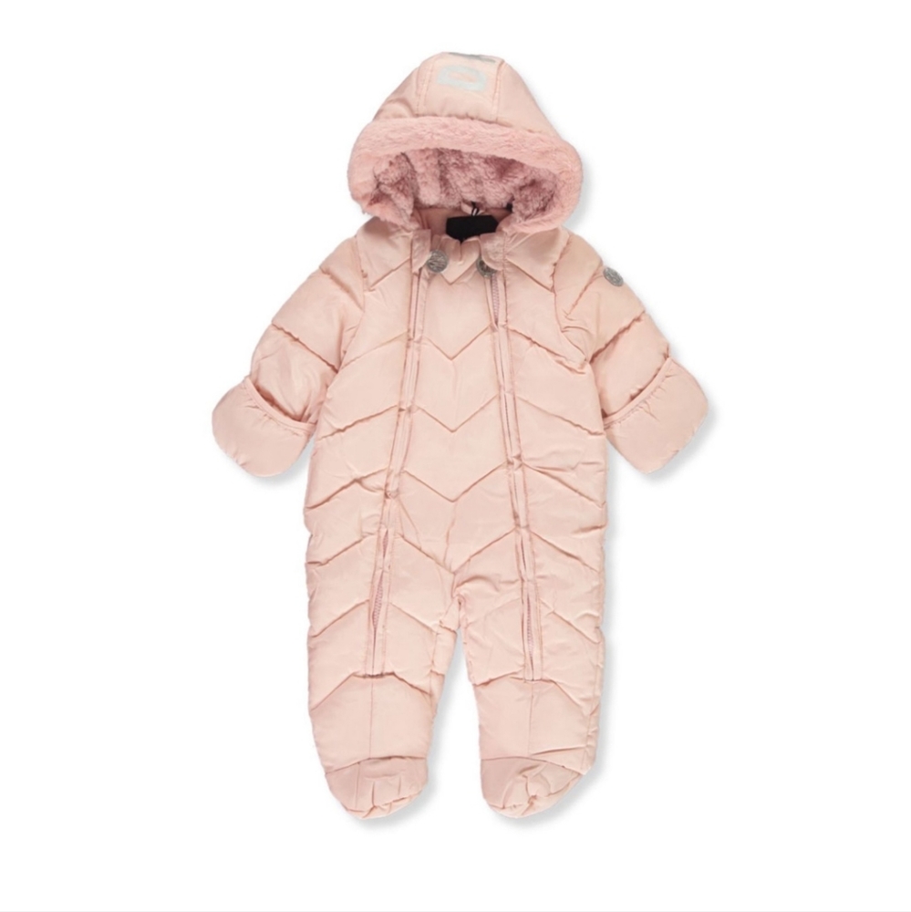 DKNY Baby Girls' Pram Jumpsuit - Quilted Polar Fleece Lined Snowsuit